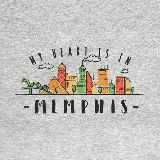 Memphis, USA City Skyline by LR_Collections